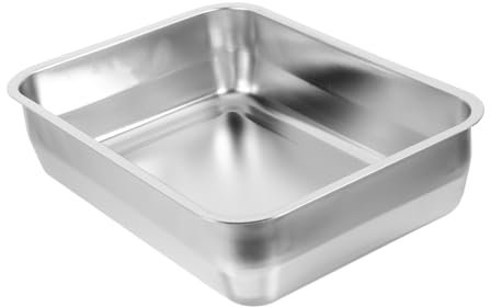 CIYODO Plat Rectangulaire Acier Inoxydable Pour Four Plaque à Rôtir Légère Et Profonde Spécialement Conçue Pour Poisson Et Barbecue Plateau De Service Polyvalent Pour Viande Et Légumes