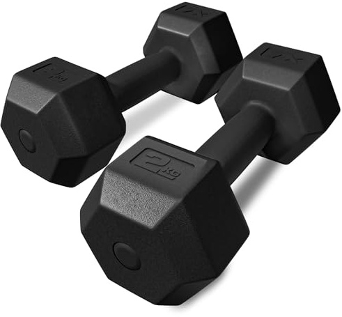 TREX SPORT Hanteln Set | Kurzhanteln 2er Set 2-20kg Dumbbell Set Rutschfest | 2x1kg - 2x10kg Gymnastikhanteln für Frauen & Männer, Bodenschonend für Fitness, Gymnastik & Krafttraining zu Hause
