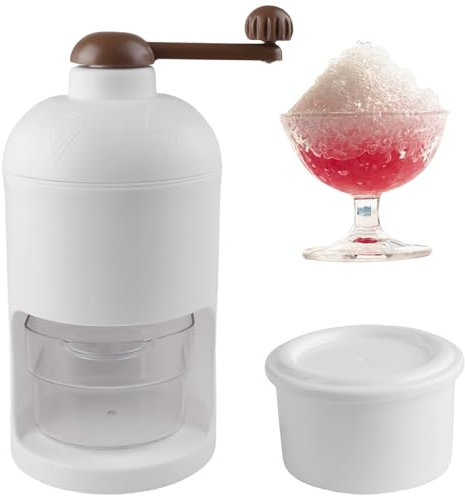 Broyeur à glace manuel, broyeur à glace avec manivelle manuelle, broyeur à glace portable manuel avec bacs à glaçons, machine à glace pilée pour les déplacements