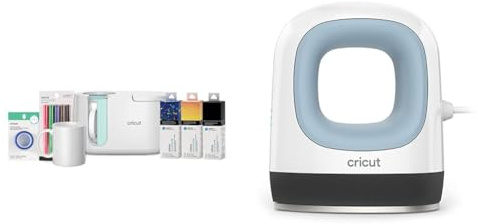 Cricut Mug Press Starterpaket | Machen Sie professionelle Tassen zu Hause & 2009427 EasyPress Mini | Zen-Blau | Kompakten Heizpresse zur Aufbügel-(HTV), Infusible Ink-und Sublimationsmaterialien
