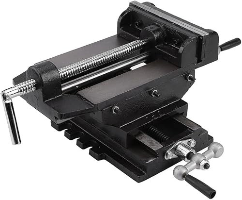 6-Inch Drill Press Vise Cross Slide Jaw Width Metal Milling Heavy Duty Metal Milling Compound Vise Holder Cross Clamp Machine Bench Mount,6inch Drill Press Vise