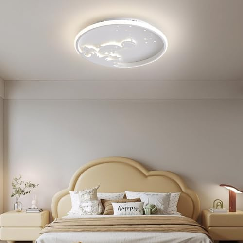 Epochglo LED Deckenleuchte Kinderzimmer, 32W 3200lm Ø40cm, Deckenlampe Kinder mit Delfin Design, 3000K-6500K Dimmbar, Schlafzimmerlampe, Flurleuchte, Küchenlampe