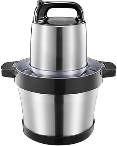 Picadora de encimera, procesador de Alimentos eléctrico de Acero Inoxidable con 4 Cuchillas, picadora de Carne de 6 l y picadora para Frutos Secos, Frutas y Especias