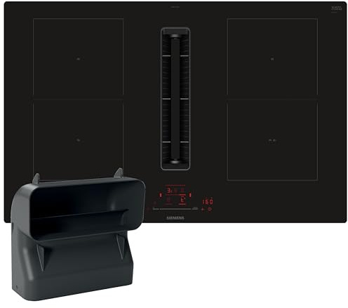 Siemens iQ500 Kochfeld-Set mit Dunstabzug 80 cm rahmenlos ED811HGA6 | Kombi-Induktion, Angenehm leise, Einfach zu reinigen, Home Connect, Bratsensor Pro