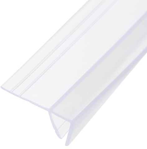 Goma Mampara Ducha,Junta Mampara Ducha, Adecuado para Vierteaguas Mampara Baño Puerta de 6mm,8mm,10mm,12mm de Espesor,Perfil de Mampara para Cristal Recto y Curvado,Fácil Instalar (F,10mm,200cm)