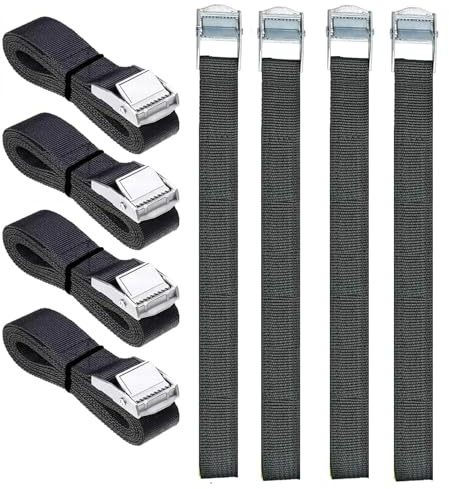 Spanngurte Kurz Zurrgurte mit Klemmschloss Schwarz Schnappverschluss 40CM X 8 Befestigungsgurte Fahrrad Spanngurt Gepäckträger für Motorrad Fahrradträger Gepäck Gepäckpakete Bündeln von Transportern