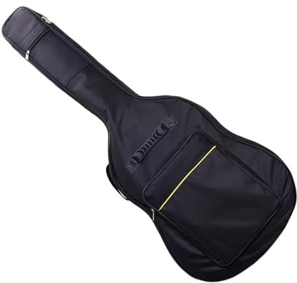 QAUUCP Gitarrentasche 41 Zoll wasserdichte Gitarre Tasche Oxford Stoff Doppel Riemen Gepolsterte Schwarz Fall Gig Rucksack Zubehör Gitarre Tasche