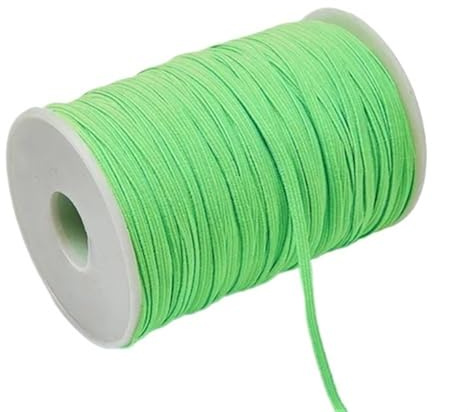 Banda elástica de goma colores 3 mm y 6 for coser, cinta licra, accesorios for prendas vestir para el bricolaje, la artesanía, la confección(Bright green,3mm 100yards)