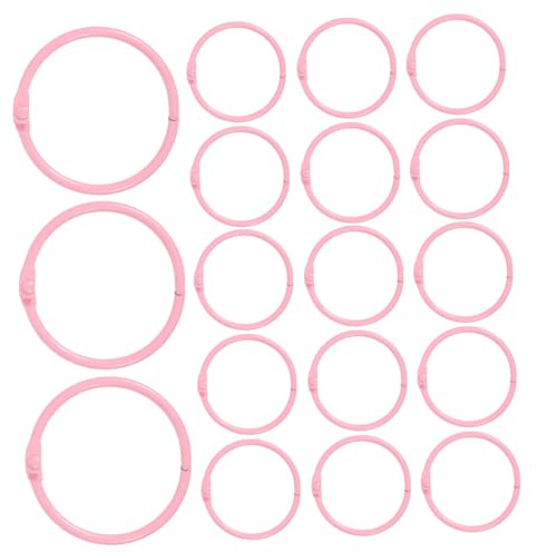 Tofficu 50pcs Metal Binder Rings Inner for Loose Leaf Flash Card Key Rings Notebook Clips for Office School Home DIY Binding and Keychain Use