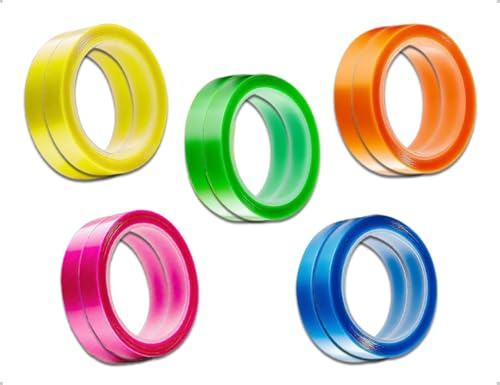 OHYANYAO 10 Rotoli di Strisce Evidenziatori, Etichette Fluorescenti Rimovibili, Nastro Adesivo, Rotoli di Foglietti Adesivi, Utilizzati per Insegnanti, Libri di Annotazioni Scrivibili (Colorato)