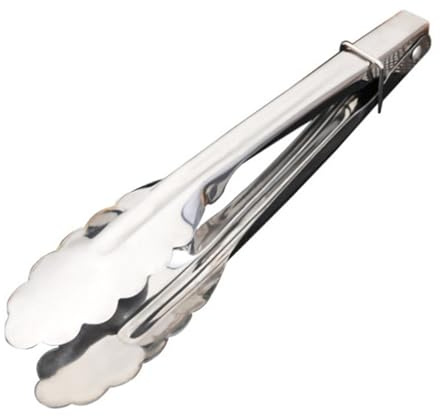 WGFOIP Mattång i Rostfritt Stål Premium Slitstark Värmebeständig Halkfri Köksgrill Serveringssalladstång för Inomhusbruk Utomhus (7 tum)