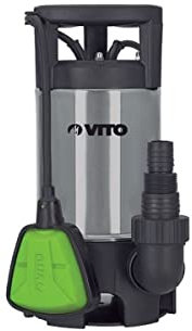 VITO - Pompe de relevage Eaux usées/Eaux Chargées 400W Pompe Vide-Cave Flotteur INOX Inondation Egouts Caves