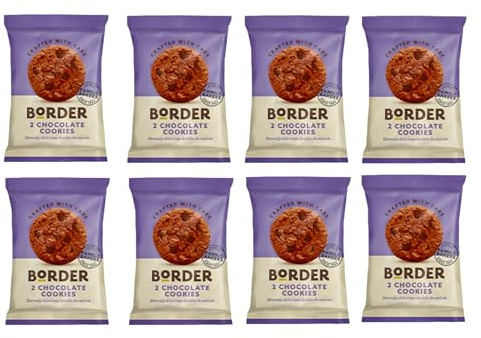 Divinely Chocolatey Cookies - Luxury Mini Packs Of 2 Border Biscuits (Pack of 8)