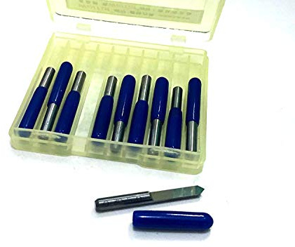 VEDA 90 Gradi 0,1 mm, Fresa in Carburo Argento, Rotondo Fondo PCB Incisione Bit CNC Router Tool Confezione da 10