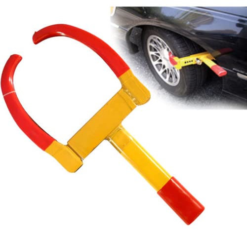 Wheel Clamp Car Safety Lock – Suitable for Cars, Vans, Caravans, Boats, Trailers & Motorcycles etc | Heavy Duty, Adjustable, Secure Anti-Theft Lock for Trailer Wheels - Strong, Reliable & Long Lasting