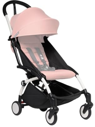 BABYZEN YOYO2 Kinderwagengestell, White - Textilset nicht inbegriffen - Kommt mit 5-Punkt-Gurt, mehrfach verstellbarer Rückenlehne, Verdeckbügel, Schultergurt und schützender Aufbewahrungstasche