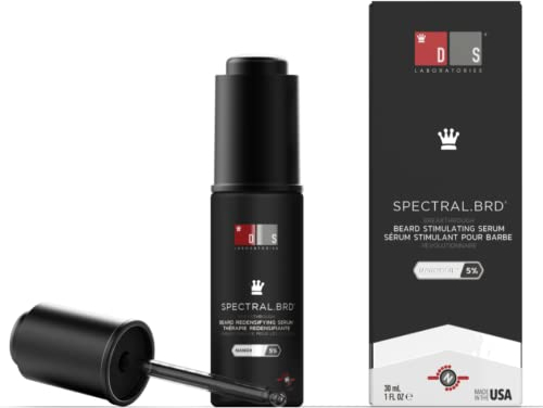 DS Labs Spectral.BRD - Siero per la Densità della Barba, Rinforzante e Nutriente con Niacinamide, Biotina, Olio di Ricino, Acido Ialuronico e Olio di Rosmarino per Uomo, 30 mL