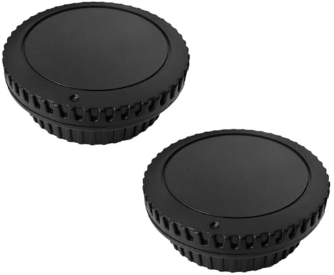 Body Cap and Rear Lens Cap Cover for Canon EOS EF EF-S Mount Camera on T7 T6 90D 80D 77D 70D 60D 5Ds 1DX 5D 7D / 6D Mark II III 200D Rebel SL3 SL2 T8i T7i T6i T6S T5i T5 T4i T3 T2ii T1i [2 Sets]