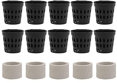 POPETPOP Ceramic Flower Pot 15pcs Anti- Floating Ceramic Aquatic Plant Rings for Aquarium Plants Fixing Hydroponic Cups Plant Nursery Net Pots Aquarium Accessories