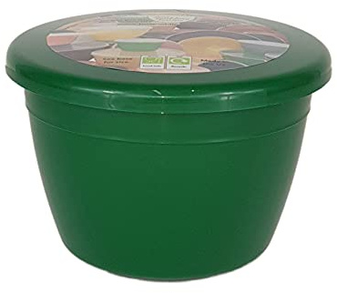 Cuencos de pudín de Navidad con tapas, lavabo verde navideño y tapa seguros para vapor en tamaños de 1/4, 1/2, 1, 2 o 3 pinta (1/4 pinta x 6)