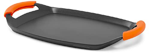 Plancha grill de aluminio fundido 36 cm. Acabado en piedra. Antiadherente. Apto para todo tipo de encimeras.