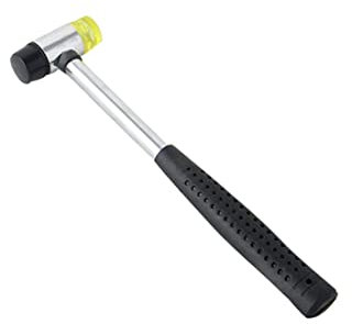Nylon Dual Head Rubber Hammer Soft Doublesided Metal Mallet for Jewelry, Leather Crafts, Woodworking (25mm)
