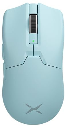 DELUX M800Ultra Ratón Gaming Inalámbrico, Ligero 55g, PAW3395 con 26000DPI, Batería de 120H, Tasa de Sondeo 1000Hz, Nordic 52840 MCU, Interruptores Huano Pink Dot (Azul)
