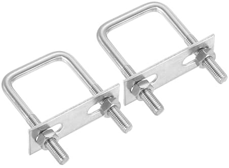 PATIKIL Kit De Pernos U Cuadrados M8x40x90mm 2 Unidades Pernos U Cuadrados De Acero Inoxidable 304 Con Placas De Marco Y Tuercas Para Tabla De Esquí Velero Remolque