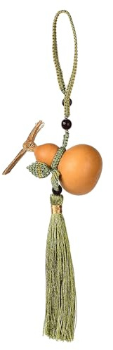 AuMoHall Mini Gourd Car Rear View Mirror Hanging Pendant, Handmade Woven Lucky Tassel Charm Small Gourd Ornament, Car Interior Decoration Accessories, Bring Good Luck, Safty, Healthy