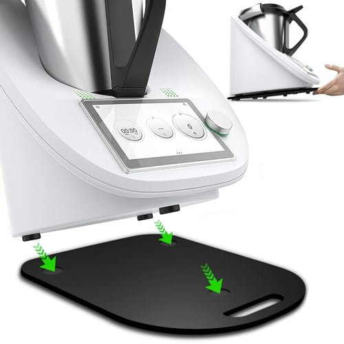 TLDNZXY Gleitbrett für Thermomix TM6/TM5, Premium Brett für Thermomix mit 2 Rollen und Handgriff, Gleiter müheloses Verschieben Rollbrett aus Acryl (Schwarz)