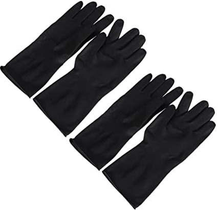 Ipetboom 2 Paar Handschuhe zum Haare Färben Friseurhandschuhe aus Gummi und Kunststoff Waschbar Griffig für Salon und Heimgebrauch