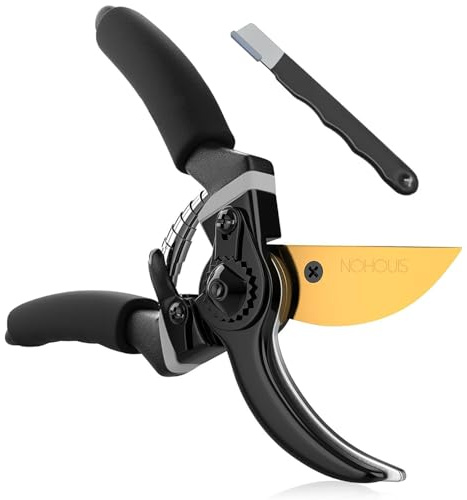 Premium Titanium Garden Secateurs - Professional Bypass Pruning Shears for Plants, Hedges, and Flowers