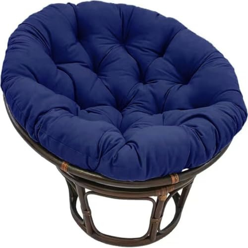 SONGDIQI Papasansessel Kissen, Lesesessel Rund, Gartensessel Sitzkissen, Bodenkissen Gepolstert Sitzkissen Krabbeldecke Hängesessel(L,120cm*120cm)