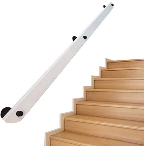 Kit corrimano per Scale, ringhiera in Legno per Scale da 30 a 140 cm con Supporti per ringhiera per Interni, Ville, Loft e Scale Esterne, corridoio di sicurezza/80 cm/32 Pollici