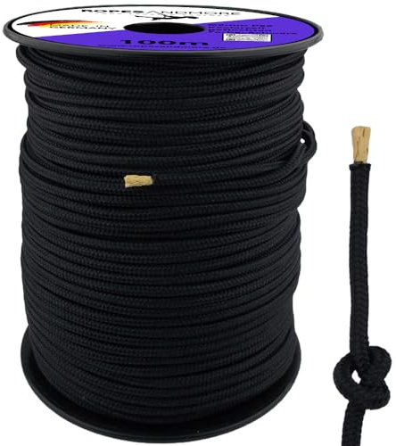 Kevlarseil Spezialseil 6 mm – PES Polyester Aramid Seil – Hochfestes Zugseil – Meterware 10 m–100 m Ropes and More® (10m - ohne Spule)