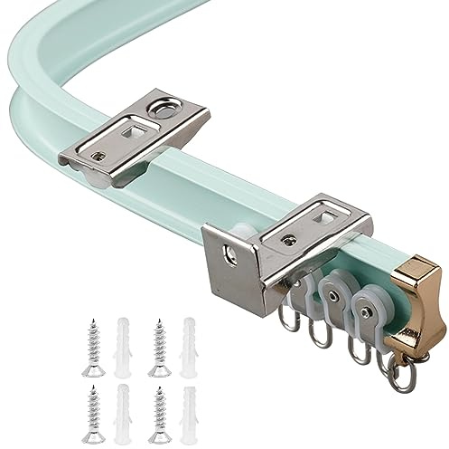 Flexibel Cud ain-skena 100–660 cm justerbar aluminium tak- och väggskena lätt att klippa och klämma för L/U SD-fönsterfästen och rumsavdelare
