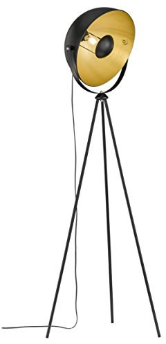 WOFI 3019.01.10.7000 A++ to E, Standleuchte, Metall, 40 watts, E27, Schwarz, 60 x 60 x 160 cm