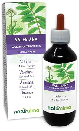 Baldrian (Valeriana officinalis) Wurzeln Alkoholfreier Urtinktur Naturalma - Flüssig-Extrakt Tropfen 200 ml - Nahrungsergänzungsmittel - Veganer