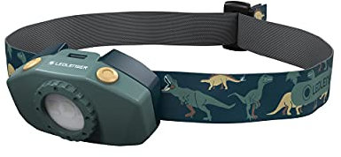 Ledlenser KIDLED2 LED-Stirnlampe für Kinder | energiesparende Stirnlampe Led Mädchen mit Batterien | Kinderstirnlampe für Jungs | Weiß-, Rot-, Blaulicht | Mini Kopflampe mit Clip | grün