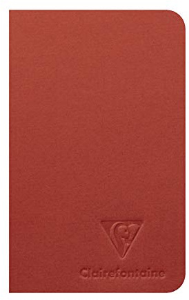 Clairefontaine 115659C – ein Notizbuch Ingres, genäht, Fadenheftung, 48 Seiten, 7,5 x 12 cm, liniert, 90 g, Einband aus geripptem Papier, Ingres, zufällige Farbe