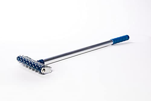 Igelwalze - zum Perforieren von Tapeten - Igelwalze mit Teleskop Aluminiumstiel - ausziehbar bis 98 cm - Stachelwalze - Nagelrolle - Tapetenablöser - Tapetenigel - Stachelrolle