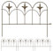 Relaxdays Beeteinfassung, 4er Set, Metall, HxB: je 28 x 38,5 cm, Beetumrandung für Garten, Zierzaun zum Stecken, Bronze