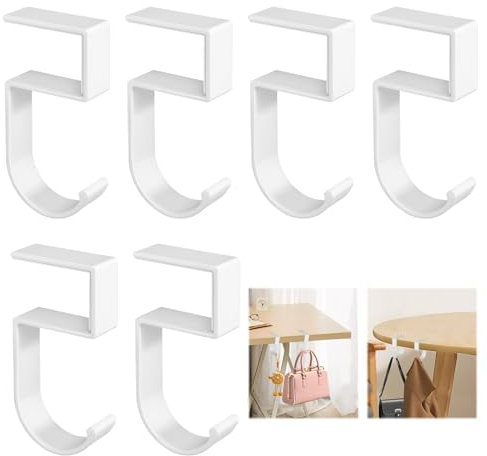 YGKYMVW Tisch Handtaschenhalter Haken, 6 Stück Taschenhalter Für Tisch Handtaschen Halterung Tisch, Antirutsch Taschenhaken Halterung Handtasche Tasche Aufhänger für Büro Schreibtisch Restaurant