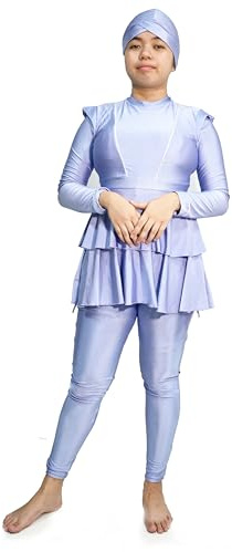 Modest burkini baddräkt (Lila, M=36)