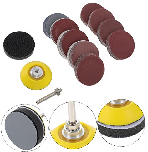BomDog Polishing Wheel,2 Sets Sanding Disc Set Drill Grinding Tools Sanding Papers Rotary Tool Accessories Drill Press Adapter for Hand Drill Sanding Discs Pads