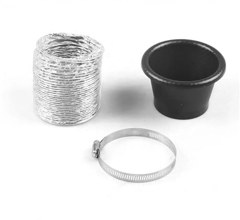 Auto Ansaugrohr 1 Stücke Universal ABS Turbine Inlet Kit Auto Vorderen Stoßfänger Einlass Air Turbo Air Intake Pipe Kit Rohr Lufttrichter Carbon Faser Aussehen Auto Lufteinlass(Round)