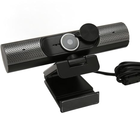CCYLEZ Webcam USB, Micro à Réduction de Bruit, Mise au Point Automatique, Caméra Web USB HD pour Ordinateur, avec Micro et Haut-Parleur, Plug and Play, pour Chat Vidéo, Enseignement en