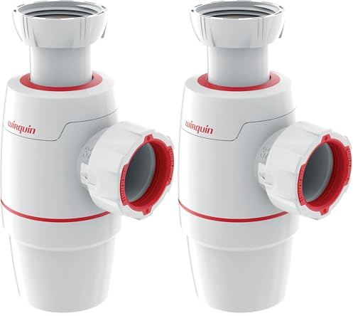 Wirquin 30722142 Siphon lavabo Néo D32 zéro fuite, blanc (Lot de 2)