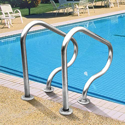DRFGNF Barandilla para Piscina Barandilla para Piscina Barandilla para Piscina Barandillas de Acero Inoxidable para Piscina, Barandillas de Seguridad para Piscinas de 3 Curvas, Barandillas para PIS