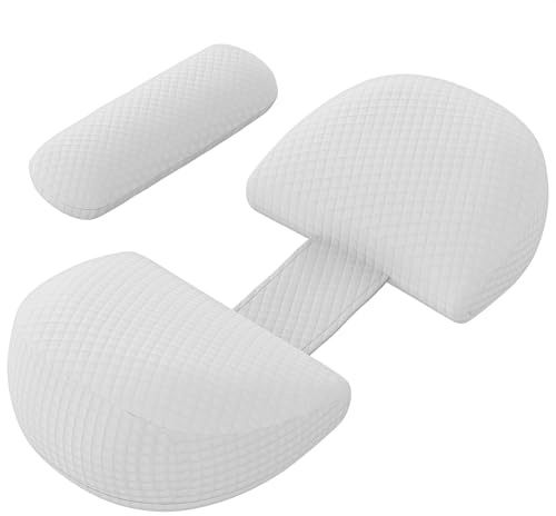 Avalo Schwangerschaftskissen W-Form - Memory Foam - Seitenschläferkissen Erwachsene - Verstellbarer Keil - Bauch-, Rücken- & Beinstütze - Stillkissen - Körperkissen - Bezug waschbar